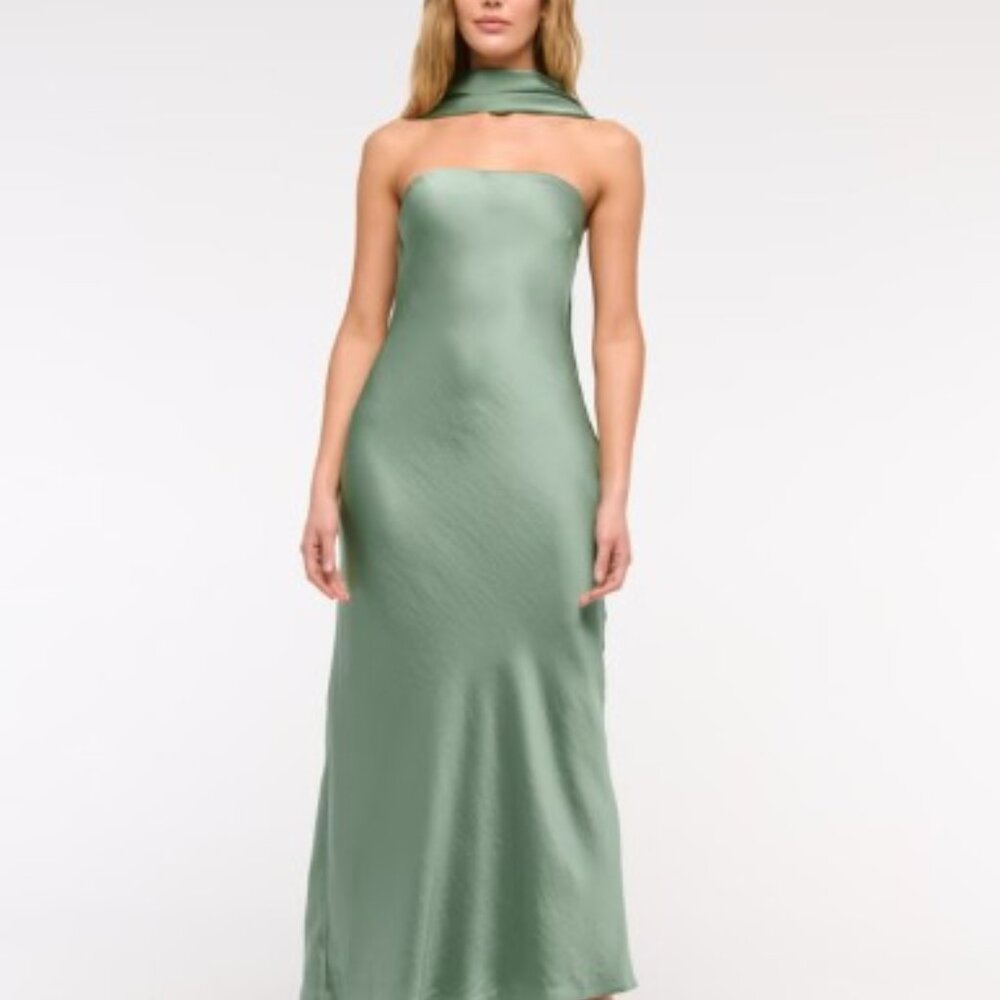 The A&F Julia Strapless Scarf Maxi Dress